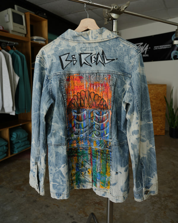 Up-Cycled Denim Jacket - Large