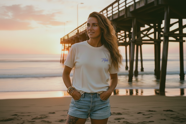 Sun Moon Ocean - Supima® Cotton Tee Shirt - Natural White
